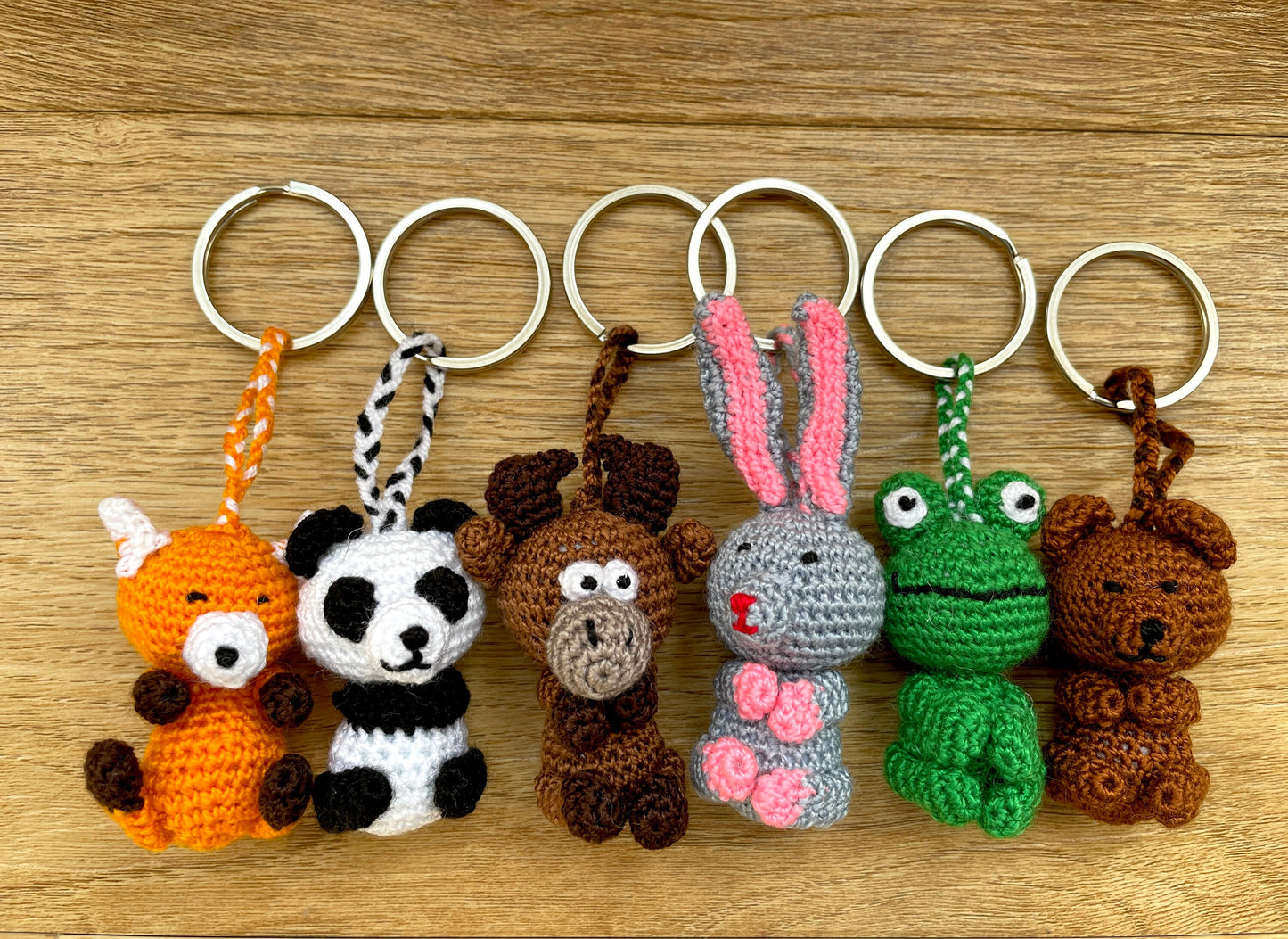Mini-Crochet Woodland Animals Keyring Accessories