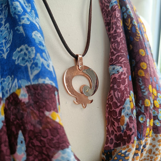 Pomegranate Precious Metal Pendant Necklace