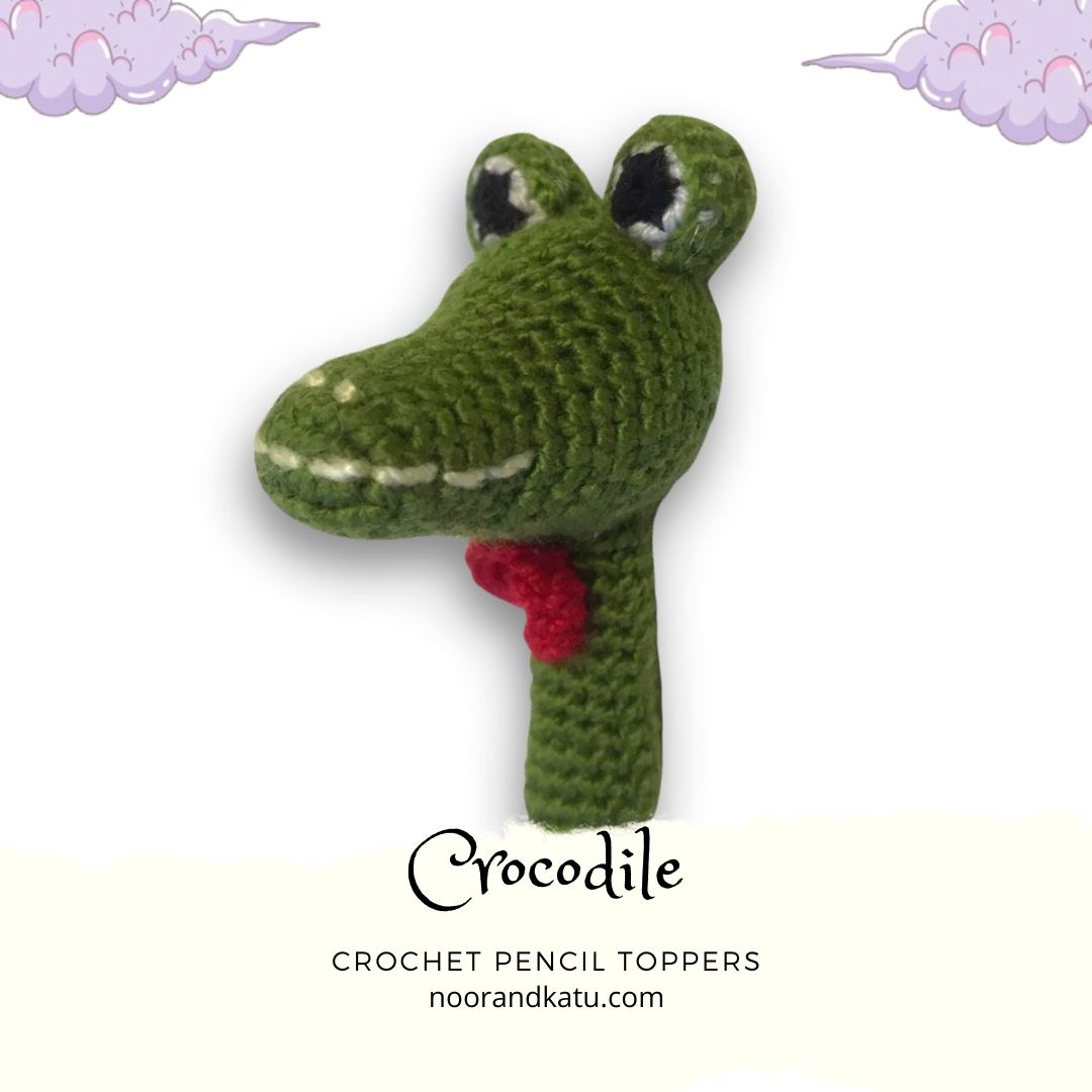 Jungle Safari Animals Crochet Pencil Toppers