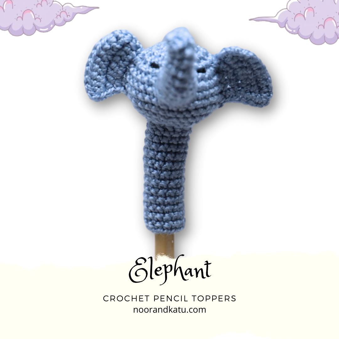 Jungle Safari Animals Crochet Pencil Toppers