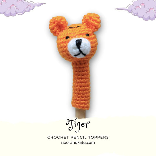 Jungle Safari Animals Crochet Pencil Toppers