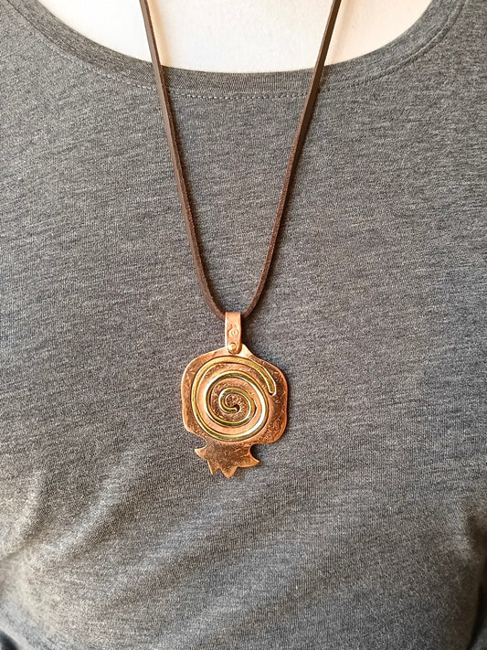 Pomegranate Eternity Precious Metal Pendant Necklace