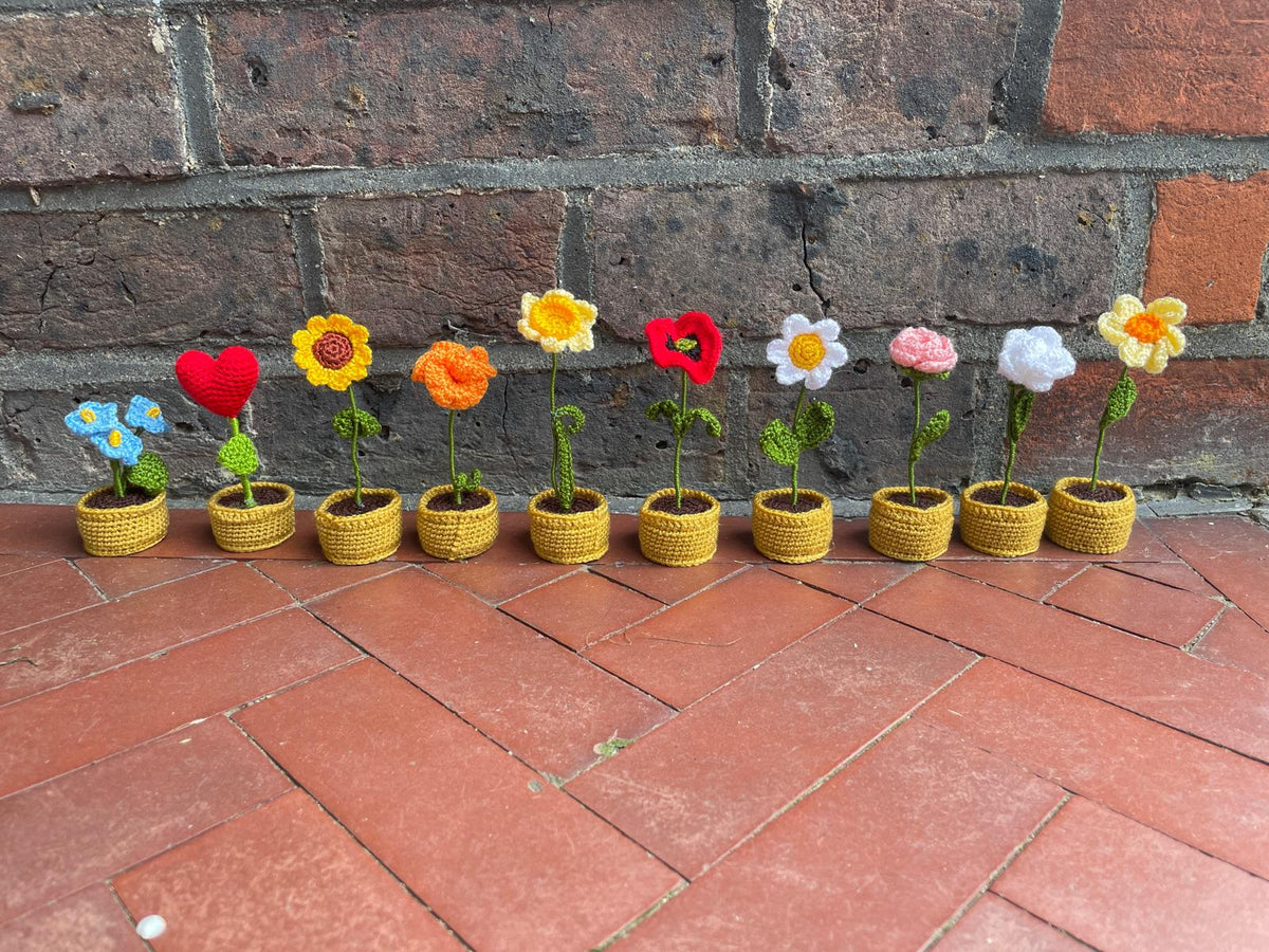 Mini Crochet Flowerpots