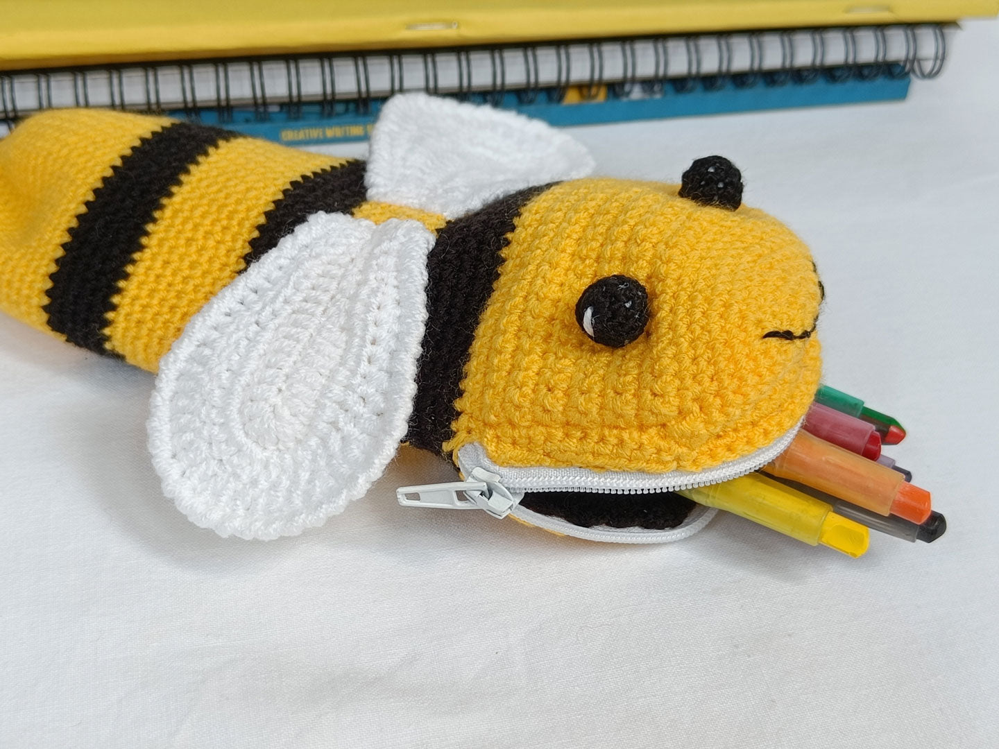 Bee Crochet Pencil Case