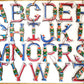 Latin Alphabet Hand Painted Decorative Letters