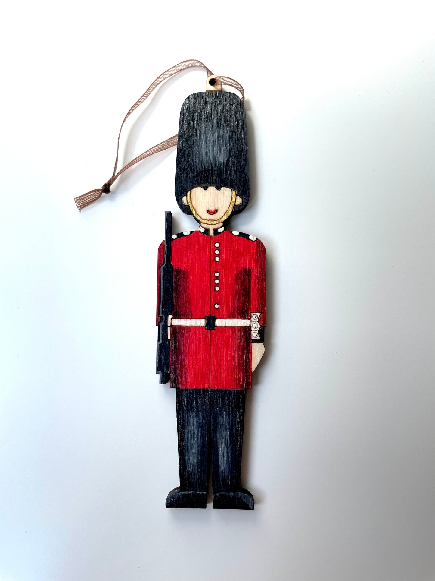 Hand Painted Wooden Royal Palace Guard Christmas Tree Ornament