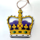 Hand Painted Wood British Royal Crown -  Christmas Tree Ornament
