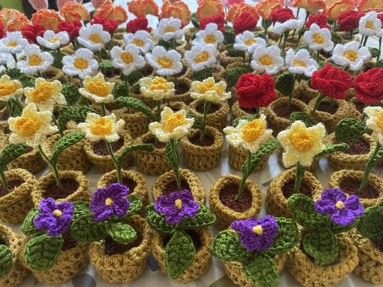 Mini Crochet Flowerpots