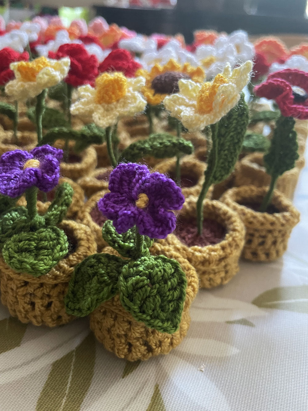 Mini Crochet Flowerpots