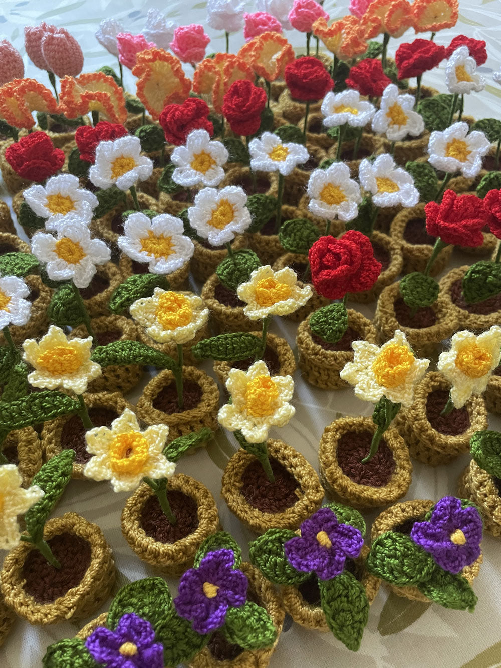 Mini Crochet Flowerpots