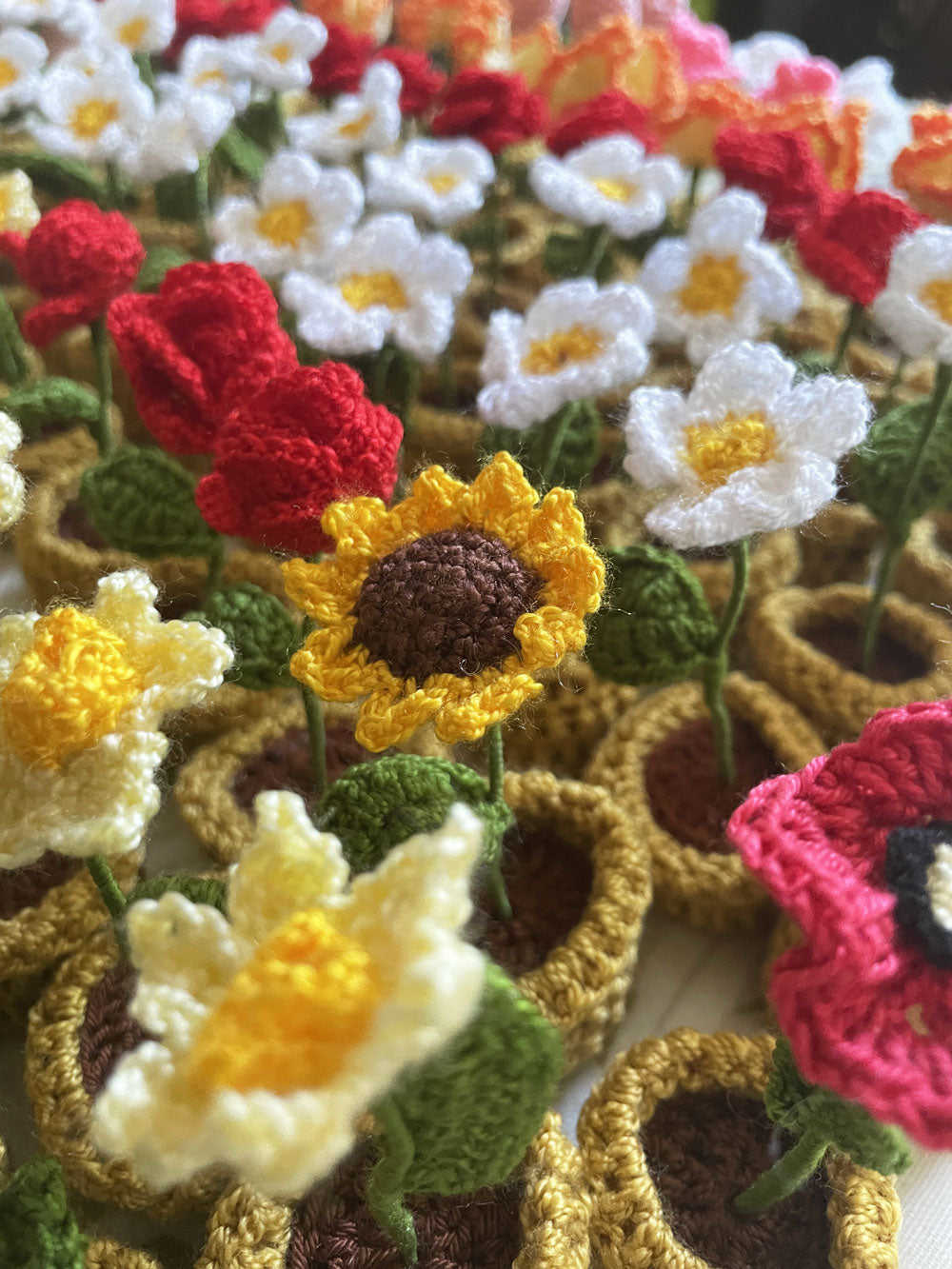 Mini Crochet Flowerpots