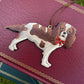 Hand Painted King Charles Cavalier Dog -  Hanging Ornament