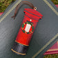 Hand Painted Traditional British Post Box with Wreath - Christmas Tree Ornament xx
