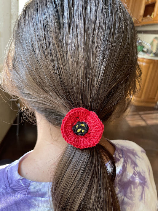 Poppy Hair Accessory, Remembrance Day, Flower for Hair