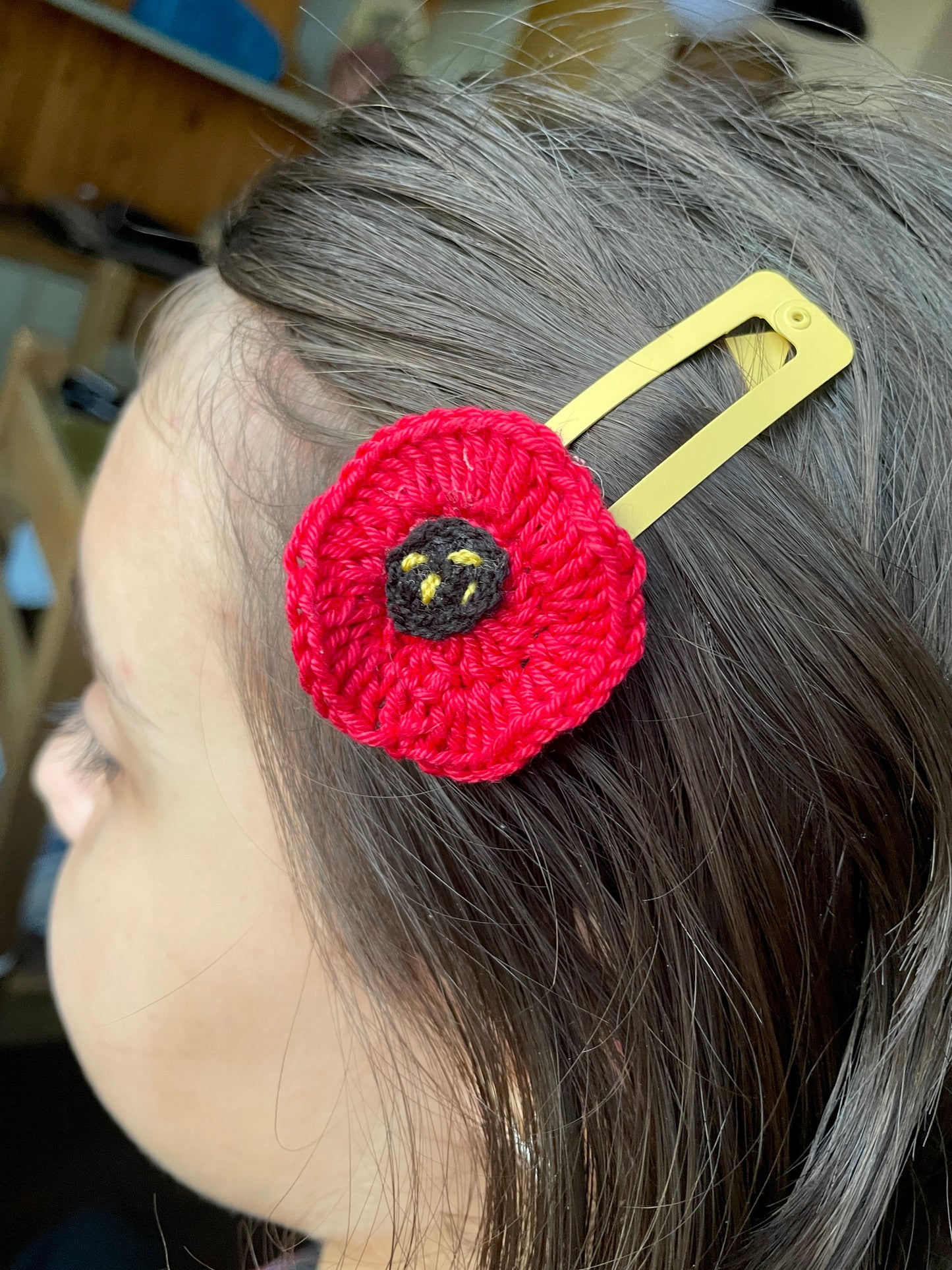 Poppy Hair Clips, Set of 2, Remembrance Day