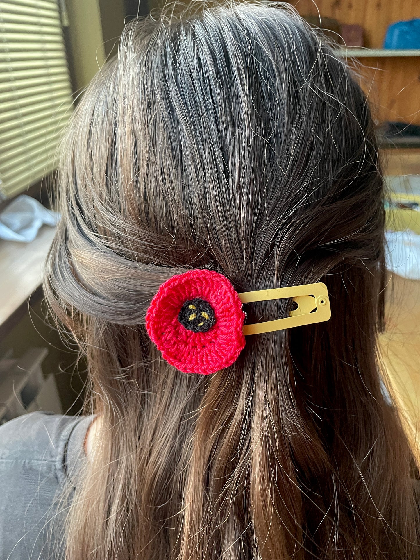 Poppy Hair Clips, Set of 2, Remembrance Day