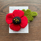Felt Red Poppy Brooch