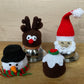 Christmas Holiday Crochet Egg Cosy Sets - Santa, Snowman, Reindeer, Christmas Pudding and More!