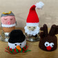 Christmas Holiday Crochet Egg Cosy Sets - Santa, Snowman, Reindeer, Christmas Pudding and More!