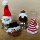 Christmas Holiday Crochet Egg Cosy Sets - Santa, Snowman, Reindeer, Christmas Pudding and More!