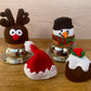 Christmas Holiday Crochet Egg Cosy Sets - Santa, Snowman, Reindeer, Christmas Pudding and More!