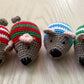 Crochet Catnip Mouse in Christmas Jumper, Cat Toy - 4 colours!