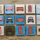 Union Jack Square Coaster Blue Background