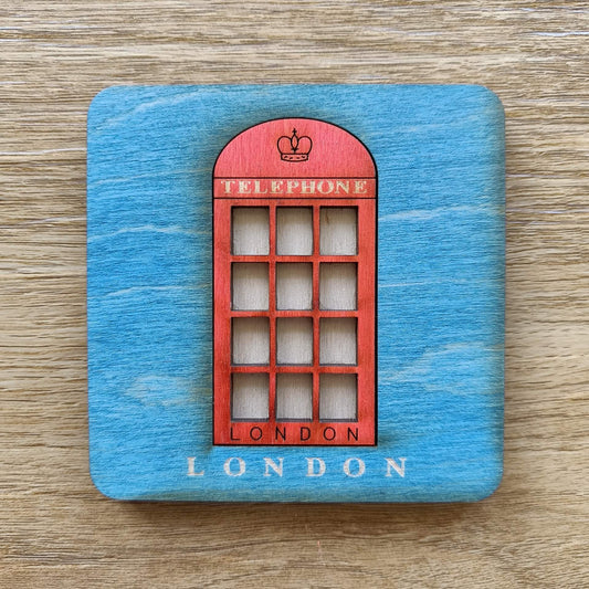 Traditional British Telephone Box Coaster