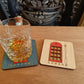 Traditional British Telephone Box and Lamp Coaster