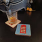 Traditional British Telephone Box Coaster