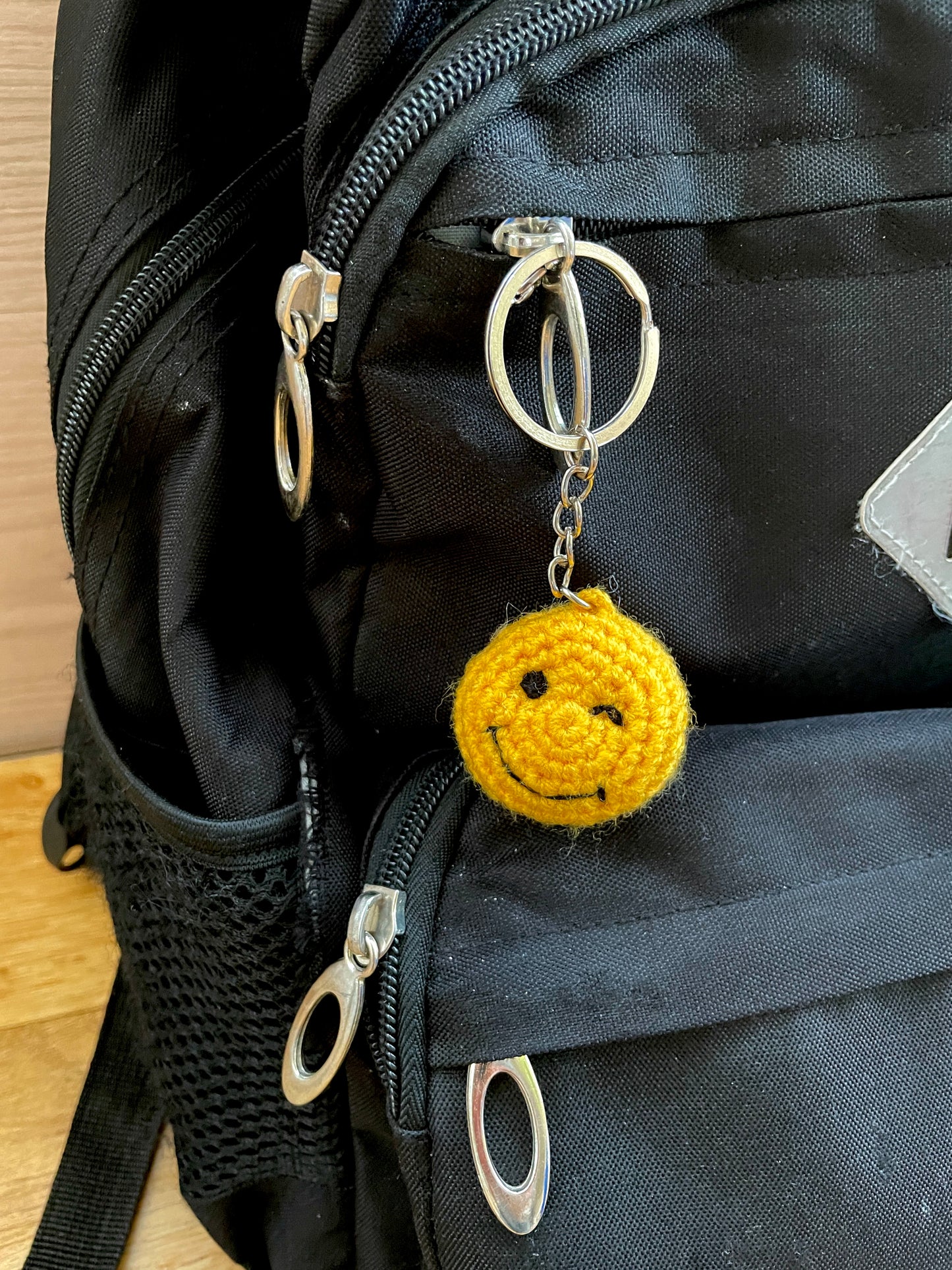 Winking Smiley Face Emoji Keychain Accessory