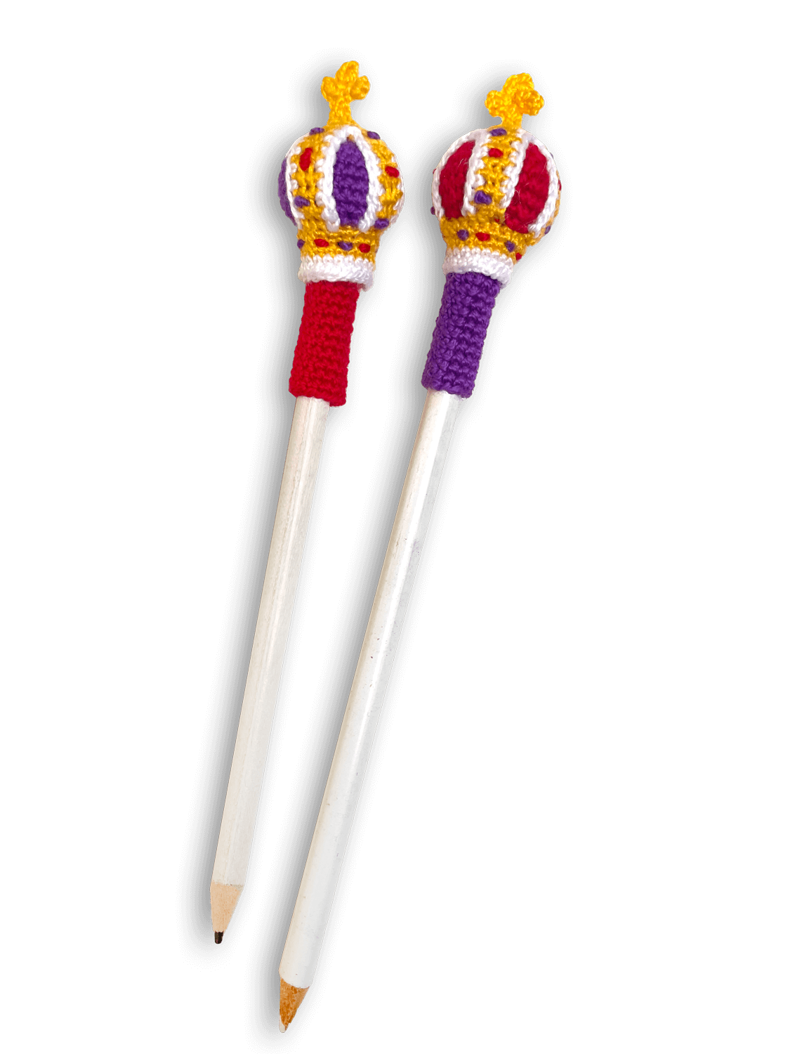 Royal Crown Crochet Pencil Toppers