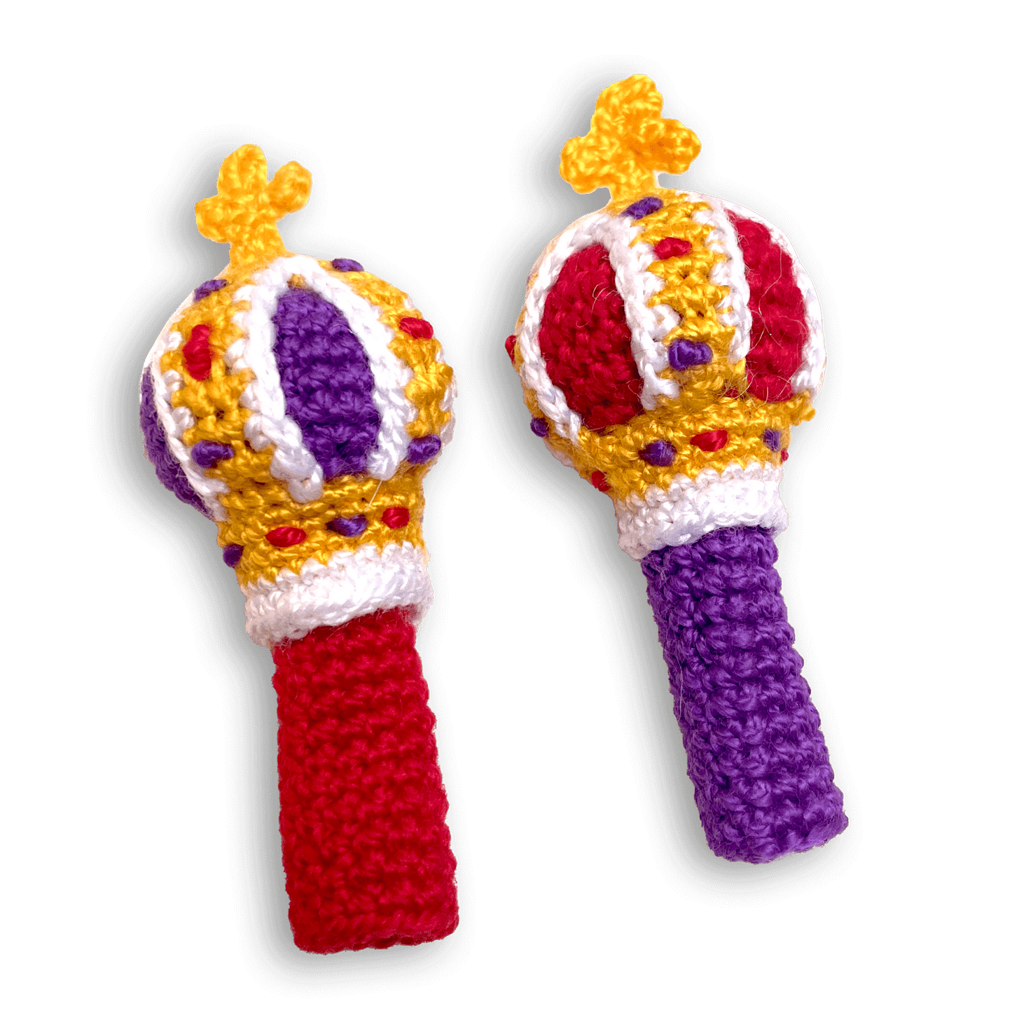 Royal Crown Crochet Pencil Toppers