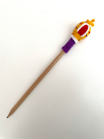 Royal Crown Crochet Pencil Toppers