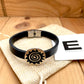 Eternity Sun, 925 Sterling Silver & Leather Bracelet