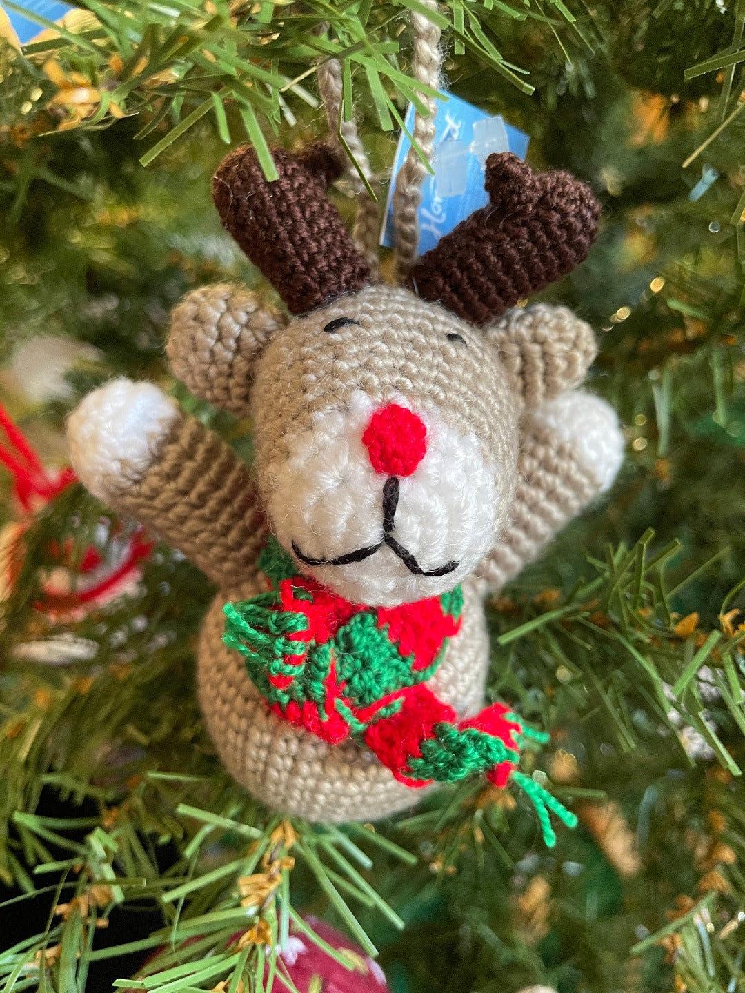 Santa, Reindeer, Christmas Tree, Snowman, Candy Cane and Angel Crochet Tree Ornament