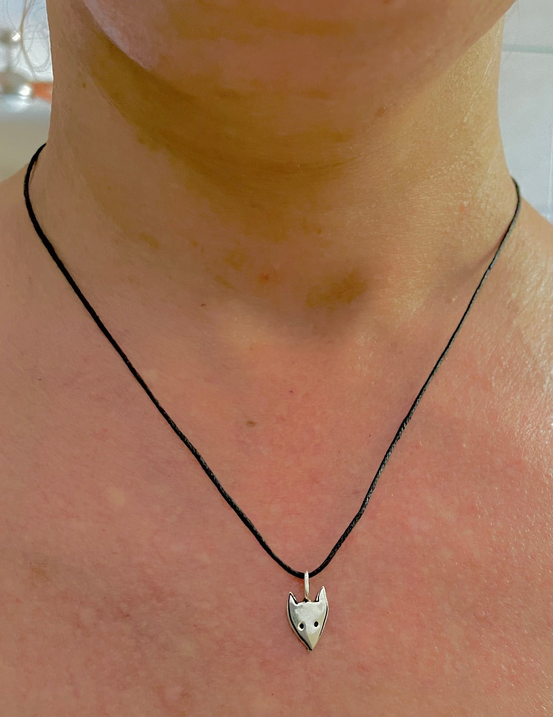 Small or Large Cute Fox 925 Sterling Silver Pendant Necklace