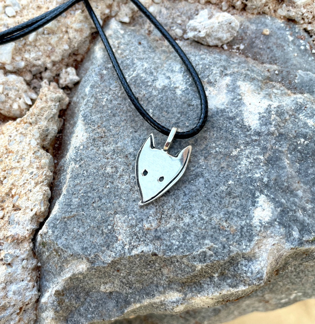 Small or Large Cute Fox 925 Sterling Silver Pendant Necklace