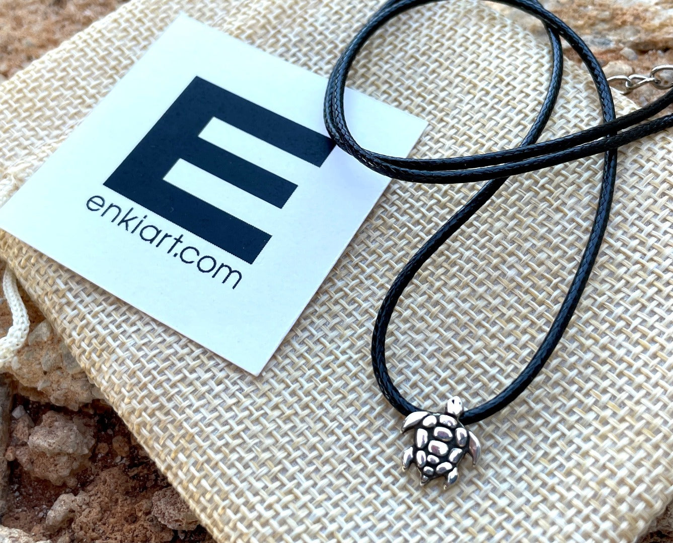 Turtle 925 Sterling Silver Pendant Necklace