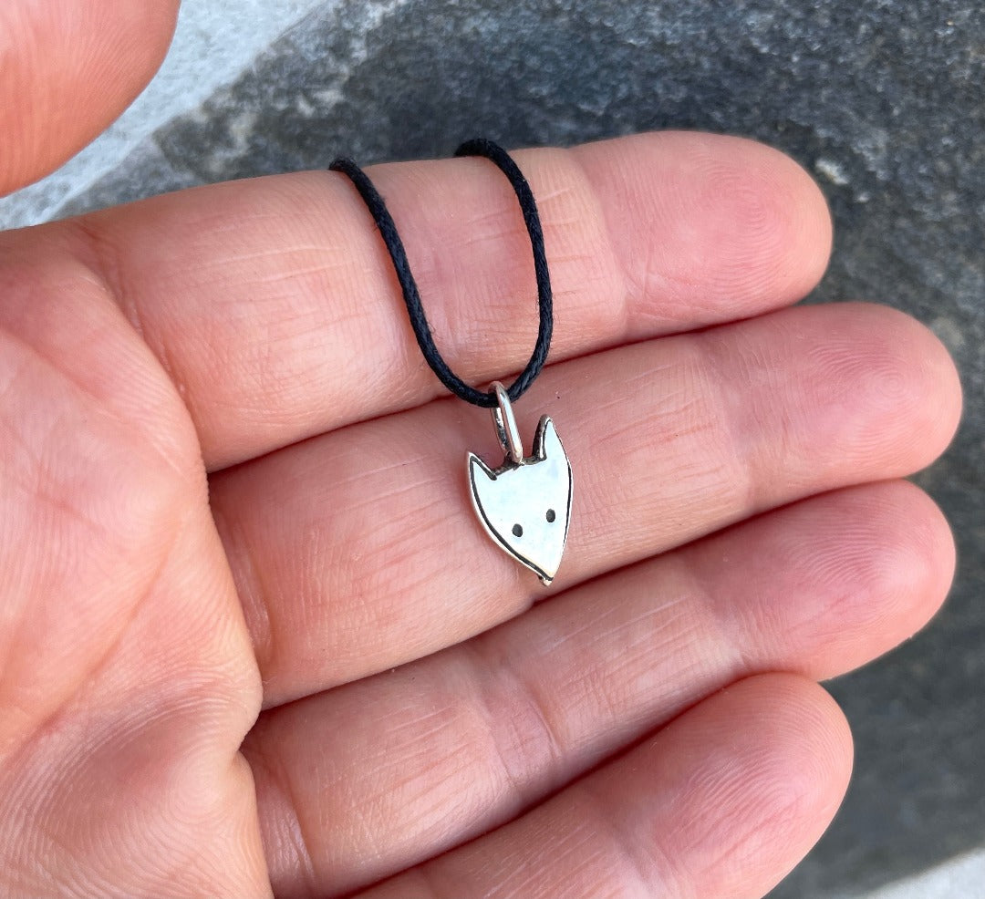 Small or Large Cute Fox 925 Sterling Silver Pendant Necklace