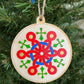 Set of Hand Painted Armenian Rosette Ornaments
