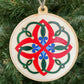 Set of Hand Painted Armenian Rosette Ornaments