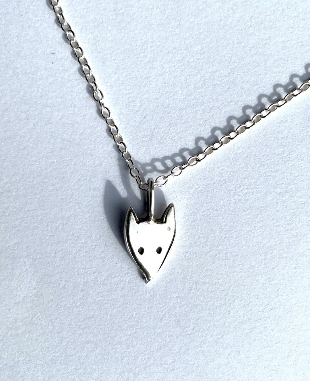 Small or Large Cute Fox 925 Sterling Silver Pendant Necklace