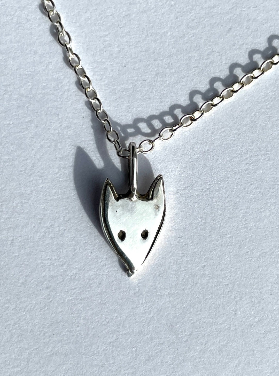 Small or Large Cute Fox 925 Sterling Silver Pendant Necklace