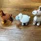 Crochet Christmas Nativity Scene Set with Wood Manger