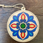 Set of Hand Painted Armenian Rosette Ornaments