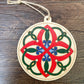 Set of Hand Painted Armenian Rosette Ornaments