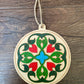 Set of Hand Painted Armenian Rosette Ornaments