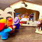 Crochet Christmas Nativity Scene Set with Wood Manger