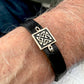 Celtic Knot 925 Sterling Silver & Leather Bracelet